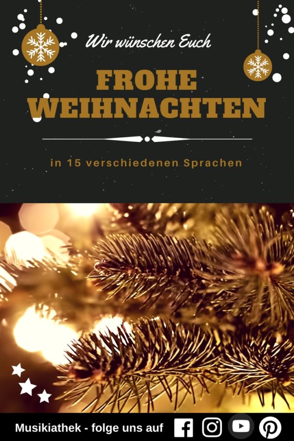 ⭐ Frohe Weihnachten ⭐ in verschiedenen Sprachen